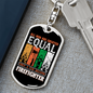 Few Men Become Firefighter Keychain Stainless Steel or 18k Gold Dog Tag Keyring-Express Your Love Gifts