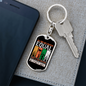Few Men Become Firefighter Keychain Stainless Steel or 18k Gold Dog Tag Keyring-Express Your Love Gifts