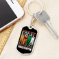 Few Men Become Firefighter Keychain Stainless Steel or 18k Gold Dog Tag Keyring-Express Your Love Gifts