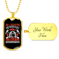 Few Women Become Firefighter Gift Stainless Steel or 18k Gold Dog Tag 24" Chain-Express Your Love Gifts