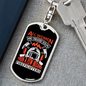 Few Women Become Firefighter Keychain Stainless Steel or 18k Gold Dog Tag Keyring-Express Your Love Gifts