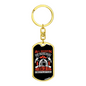 Few Women Become Firefighter Keychain Stainless Steel or 18k Gold Dog Tag Keyring-Express Your Love Gifts
