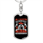 Few Women Become Firefighter Keychain Stainless Steel or 18k Gold Dog Tag Keyring-Express Your Love Gifts