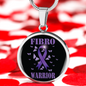 Fibromyalgia Warrior Necklace Circle Pendant Stainless Steel or 18k Gold 18-22-Express Your Love Gifts