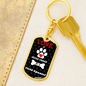 Field Spaniel Keychain Stainless Steel or 18k Gold Dog Tag Keyring-Express Your Love Gifts