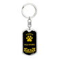 Field Spaniel Keychain Stainless Steel or 18k Gold-Express Your Love Gifts