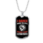 Fight What You Fear Firefighter Gift Stainless Steel or 18k Gold Dog Tag 24" Chain-Express Your Love Gifts
