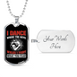 Fight What You Fear Firefighter Gift Stainless Steel or 18k Gold Dog Tag 24" Chain-Express Your Love Gifts