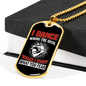 Fight What You Fear Firefighter Gift Stainless Steel or 18k Gold Dog Tag 24" Chain-Express Your Love Gifts