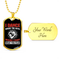 Fight What You Fear Firefighter Gift Stainless Steel or 18k Gold Dog Tag 24" Chain-Express Your Love Gifts