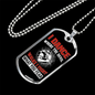 Fight What You Fear Firefighter Gift Stainless Steel or 18k Gold Dog Tag 24" Chain-Express Your Love Gifts