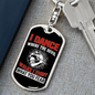 Fight What You Fear Firefighter Keychain Stainless Steel or 18k Gold Dog Tag Keyring-Express Your Love Gifts