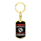 Fight What You Fear Firefighter Keychain Stainless Steel or 18k Gold Dog Tag Keyring-Express Your Love Gifts