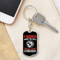 Fight What You Fear Firefighter Keychain Stainless Steel or 18k Gold Dog Tag Keyring-Express Your Love Gifts