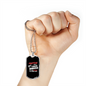 Fighting With A Trucker Dog Tag Stainless Steel or 18k Gold 24" Chain-Express Your Love Gifts