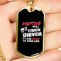 Fighting With A Trucker Dog Tag Stainless Steel or 18k Gold 24" Chain-Express Your Love Gifts