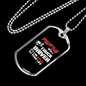 Fighting With A Trucker Dog Tag Stainless Steel or 18k Gold 24" Chain-Express Your Love Gifts