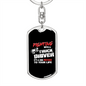 Fighting With A Trucker Swivel Keychain Dog Tag Stainless Steel or 18k Gold-Express Your Love Gifts