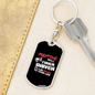 Fighting With A Trucker Swivel Keychain Dog Tag Stainless Steel or 18k Gold-Express Your Love Gifts