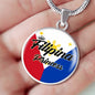 Filipina Princess Circle Necklace Stainless Steel or 18k Gold 18-22"-Express Your Love Gifts