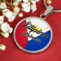 Filipina Princess Circle Necklace Stainless Steel or 18k Gold 18-22"-Express Your Love Gifts