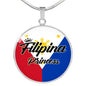 Filipina Princess Circle Necklace Stainless Steel or 18k Gold 18-22"-Express Your Love Gifts