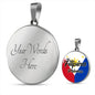Filipina Princess Circle Necklace Stainless Steel or 18k Gold 18-22"-Express Your Love Gifts