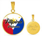Filipina Princess Circle Necklace Stainless Steel or 18k Gold 18-22"-Express Your Love Gifts