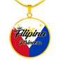 Filipina Princess Circle Necklace Stainless Steel or 18k Gold 18-22"-Express Your Love Gifts