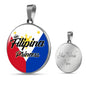 Filipina Princess Circle Necklace Stainless Steel or 18k Gold 18-22"-Express Your Love Gifts