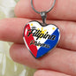 Filipina Princess Necklace Stainless Steel or 18k Gold Heart Pendant 18-22"''-Express Your Love Gifts