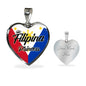 Filipina Princess Necklace Stainless Steel or 18k Gold Heart Pendant 18-22"''-Express Your Love Gifts
