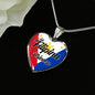 Filipina Princess Necklace Stainless Steel or 18k Gold Heart Pendant 18-22"''-Express Your Love Gifts