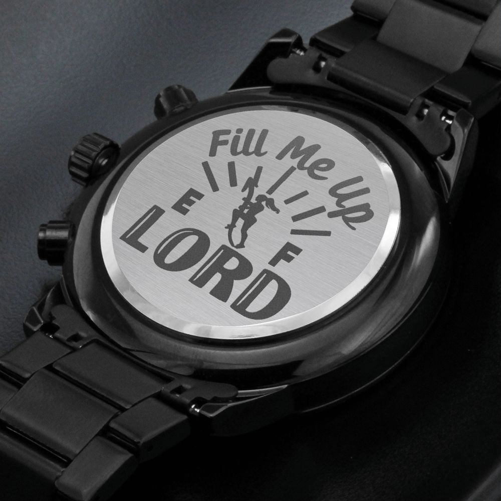Fill Me Up Engraved Bible Verse Men's Watch Multifunction Stainless Steel W Copper Dial-Express Your Love Gifts
