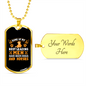 Fill Your Heart Necklace Stainless Steel or 18k Gold Dog Tag 24" Chain-Express Your Love Gifts
