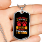 Fill Your Heart Red Necklace Stainless Steel or 18k Gold Dog Tag 24" Chain-Express Your Love Gifts
