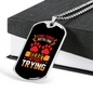 Fill Your Heart Red Necklace Stainless Steel or 18k Gold Dog Tag 24" Chain-Express Your Love Gifts