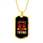 Fill Your Heart Red Necklace Stainless Steel or 18k Gold Dog Tag 24" Chain-Express Your Love Gifts