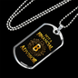 Financial Advisor Bitcoin Crypto Necklace Stainless Steel or 18k Gold Dog Tag 24" Chain-Express Your Love Gifts