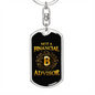 Financial Advisor Crypto Keychain Stainless Steel or 18k Gold Dog Tag Keyring-Express Your Love Gifts