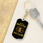 Financial Advisor Crypto Keychain Stainless Steel or 18k Gold Dog Tag Keyring-Express Your Love Gifts