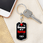 Finch Bird Keychain Stainless Steel or 18k Gold Dog Tag Keyring-Express Your Love Gifts