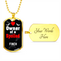 Finch Bird Necklace Stainless Steel or 18k Gold Dog Tag 24" Chain-Express Your Love Gifts