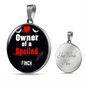 Finch Bird Owner Necklace Circle Pendant Stainless Steel or 18k Gold 18-22"-Express Your Love Gifts