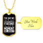 Find Perfect Church Necklace Stainless Steel or 18k Gold Dog Tag 24" Chain-Express Your Love Gifts