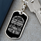 Finds Its Rest In Thee Keychain Stainless Steel or 18k Gold Dog Tag Keyring-Express Your Love Gifts