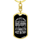 Finds Its Rest In Thee Keychain Stainless Steel or 18k Gold Dog Tag Keyring-Express Your Love Gifts