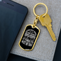 Finds Its Rest In Thee Keychain Stainless Steel or 18k Gold Dog Tag Keyring-Express Your Love Gifts