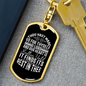 Finds Its Rest In Thee Keychain Stainless Steel or 18k Gold Dog Tag Keyring-Express Your Love Gifts