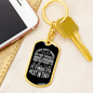 Finds Its Rest In Thee Keychain Stainless Steel or 18k Gold Dog Tag Keyring-Express Your Love Gifts